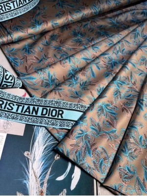 Армани кофейный с принтом"Синие веточки".