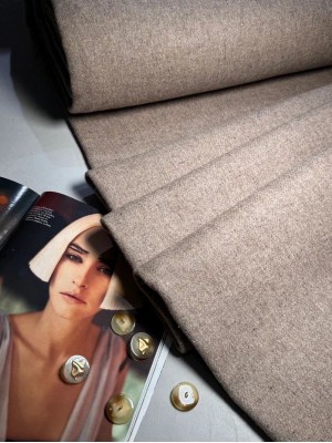 Шерсть пальтовая  "Royal  Wool" . Оттенок  " Коричневый"
