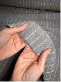 Костюмная шерсть "Herringbone". Оттенок бежево-серый