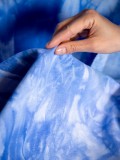 Трикотаж футер 2-х нитка "TIE-DYE" (оттенок "Голубой") 