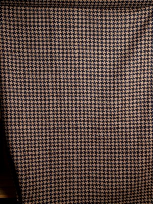 Пальтовая шерсть "Гусиная лапка" (двухсторонняя коричневая) 