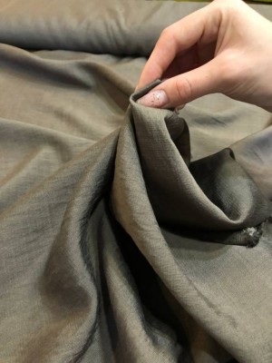Плательная ткань "Line" (серо-коричневый)