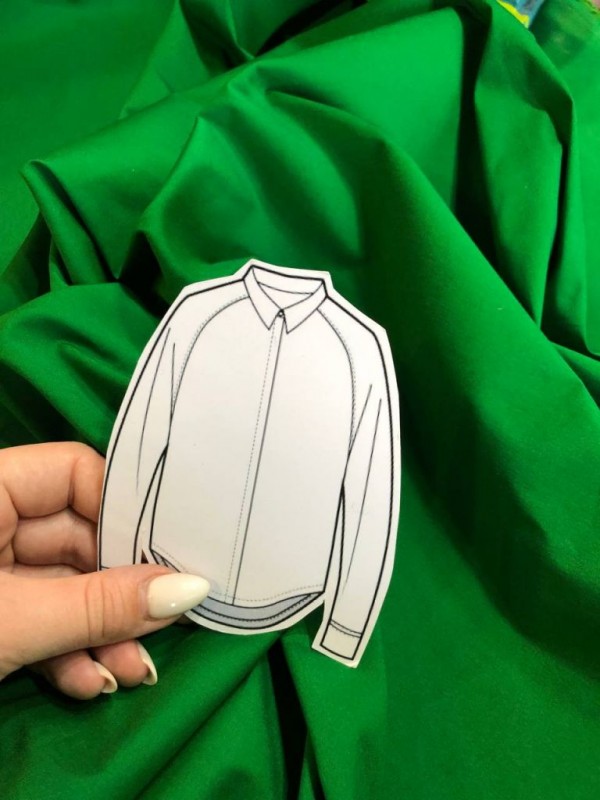 х/б ткань рубашечная (зеленая)