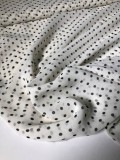 Шифон молочный в горох (мелкий) 