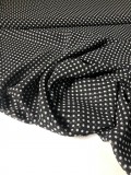 Шифон черный в белый горох 