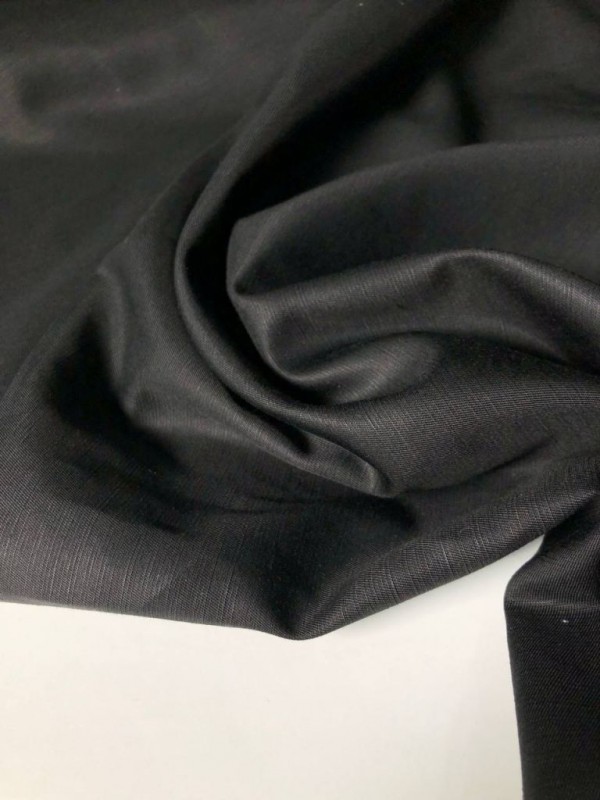 Х/б ткань с шелковой нитью (черная) 