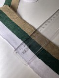 подвяз Полоски бежевая, зеленая, белая.