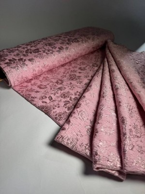 Жаккард с выбитыми цветами (оттенок "Розовый")