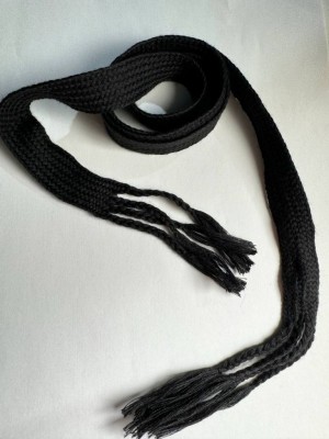 Шнурок вязанный, широкий (оттенок "Черный")