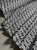 Трикотаж футер с начесом "FENDI" (оттенок "Черно-белый")