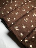 Х/б фланель "Flowers" (оттенок "Шоколад")