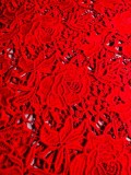Кружево (оттенок "Красный", принт "Цветы")