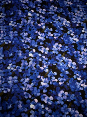 Вискоза "Flora" (принт "Синие цветы")