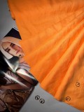 Лён с органзой "Summer" (оттенок "Orange")