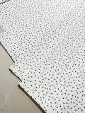 Шифон (оттенок "Белый", принт "Мелкий черный горох")