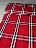 Х/б ткань (оттенок "Красный", принт "Клетка")