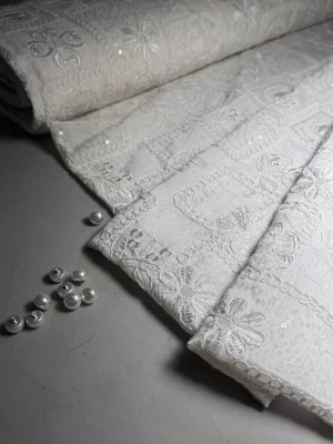 Тенсель с вышивкой "Dolce" ( оттенок "Айвори")