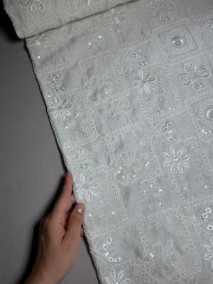 Тенсель с вышивкой "Dolce" ( оттенок "Айвори")