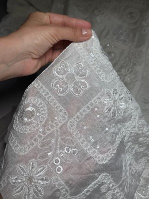 Тенсель с вышивкой "Dolce" ( оттенок "Айвори")