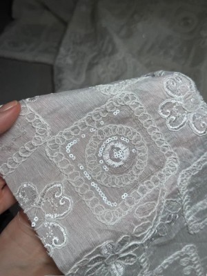 Тенсель с вышивкой "Dolce" ( оттенок "Айвори")