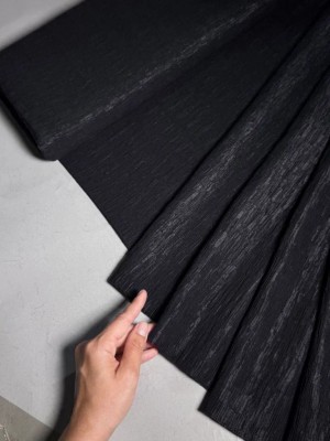 Вискоза с нейлоном жатая "Анжелика" (оттенок "Черный бархат" )