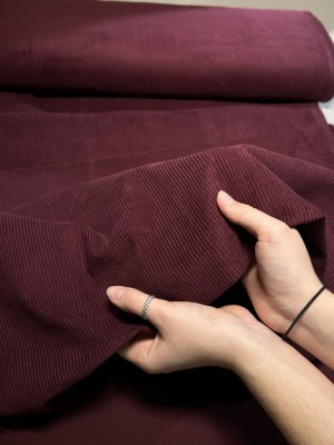 Вельвет  "Рубчик" . Оттенок "Бургундия "