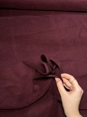 Вельвет  "Рубчик" . Оттенок "Бургундия "