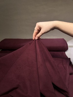 Вельвет  "Рубчик" . Оттенок "Бургундия "