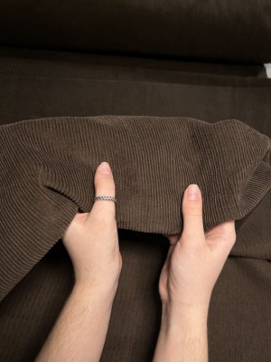 Вельвет  "Рубчик" . Оттенок "Темный хаки "