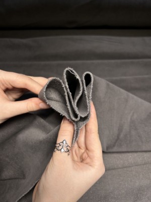 Микровельвет . Оттенок "Мокрый асфальт "