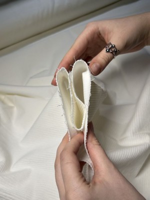 Микровельвет "Rib" (оттенок "Айвори")