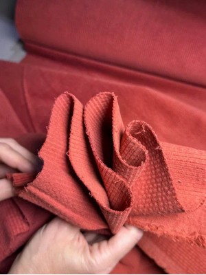 Вельвет  "Рубчик" в оттенке  "Терракот "