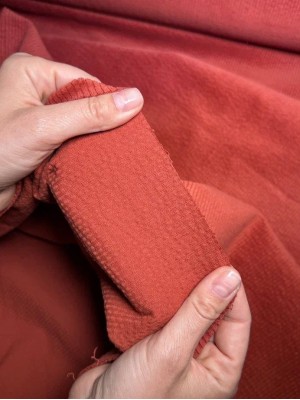 Вельвет  "Рубчик" в оттенке  "Терракот "