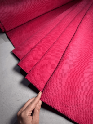 Вельвет  "Рубчик" в  оттенке "Коралловый закат"