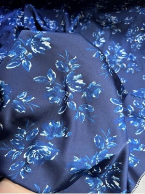 Шелк " Армани " . Оттенок " Синие цветы"