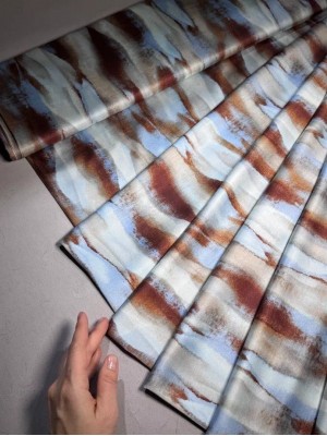 Шелк " Армани " . Оттенок " Коричнево -голубой "