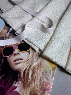 Трикотаж ажурный "Лолита". Оттенок: топленое молоко. 