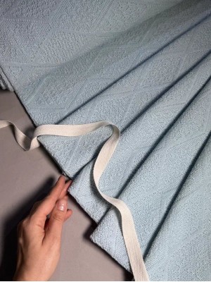 Трикотаж ажурный "Лолита". Оттенок: голубой.