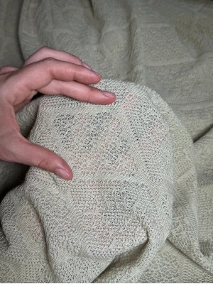 Трикотаж ажурный "Лолита". Оттенок: фисташка. 