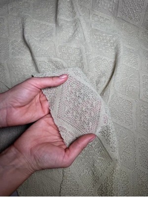 Трикотаж ажурный "Лолита". Оттенок: фисташка. 